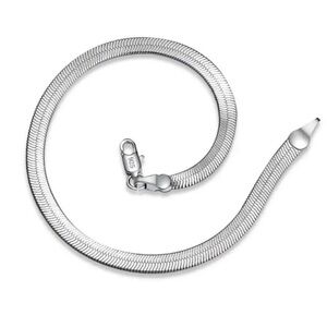 Sterling Silver Herringbone Chain Bracelet